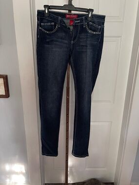Red Rivet Dark Wash Skinny Jeans